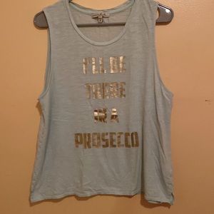 Express tank-“I’ll be there in a Prosecco”